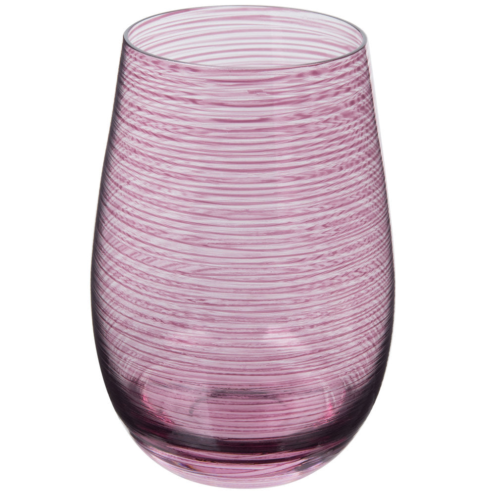 Lilac stripes glasses - set of 4