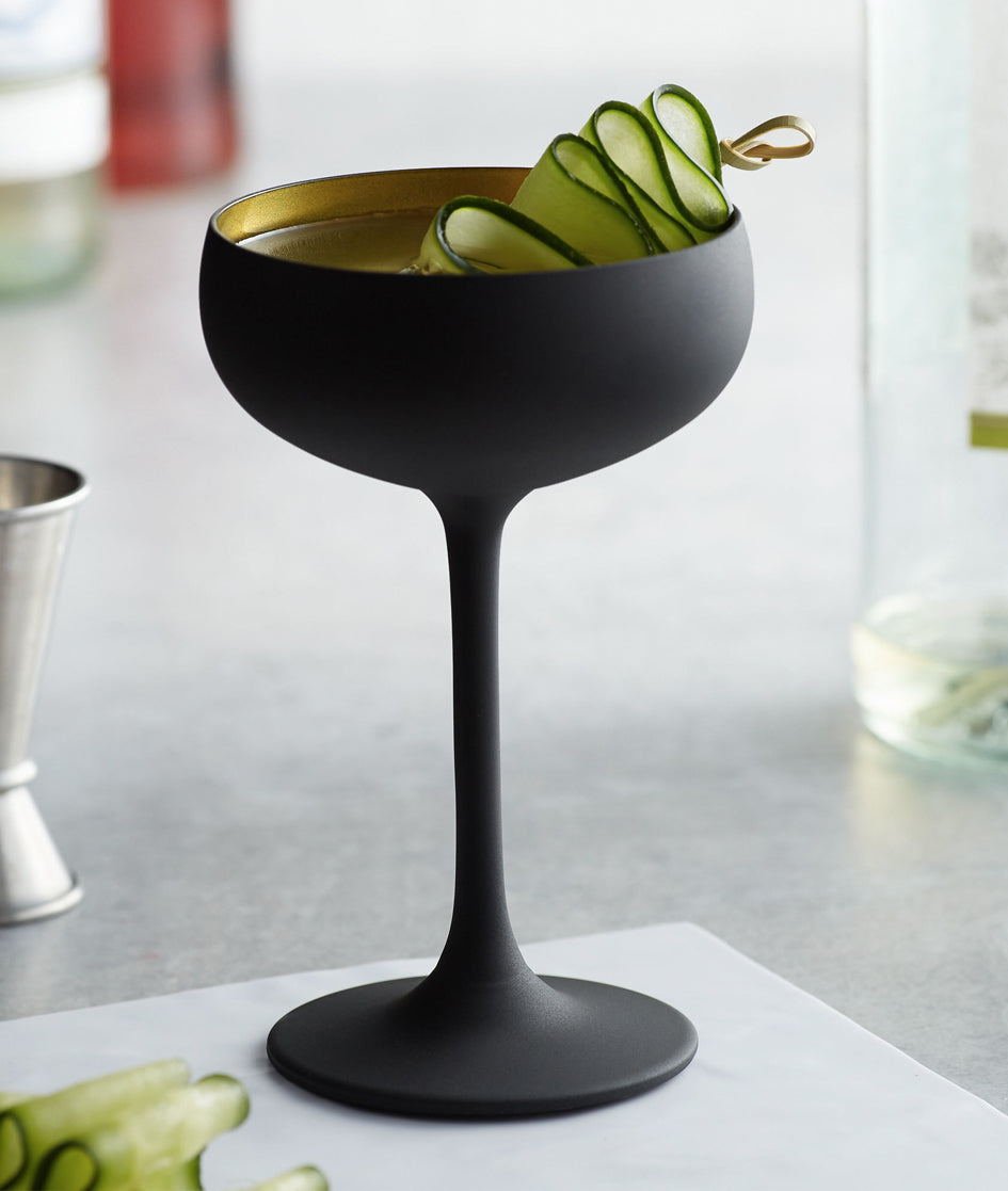Luxury wine glass in black
