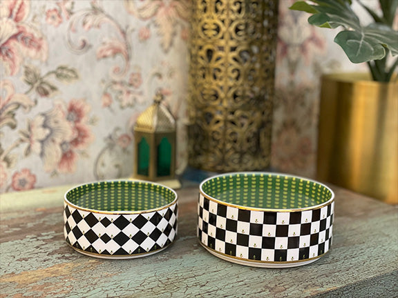 Checkered Serving Bowls - Set of 2
