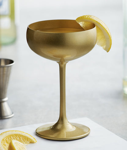 Champagne saucer - set of 2 gold