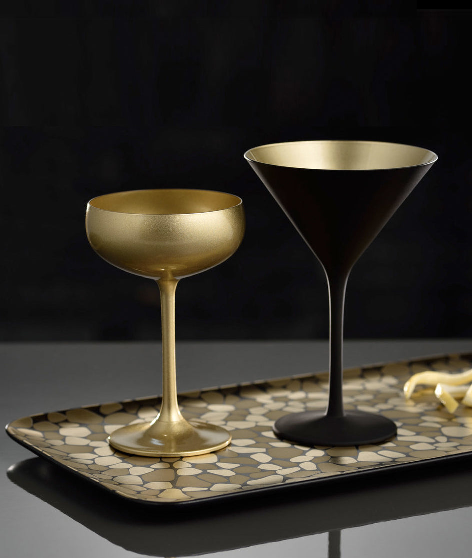 Champagne saucer - set of 2 gold