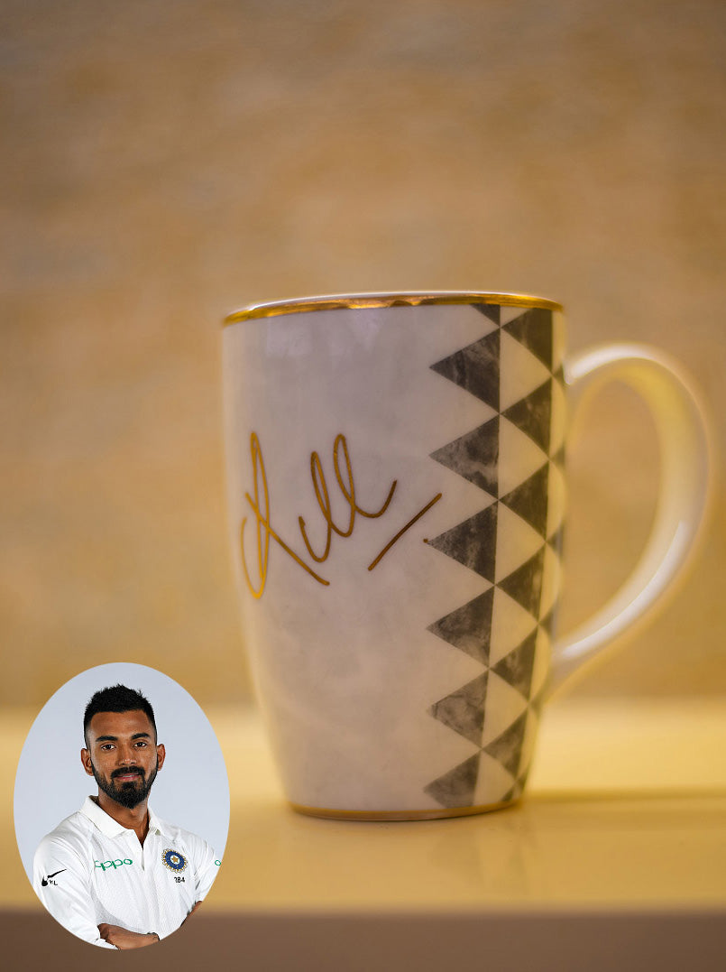 Aztec Mugs - KL Rahul signed, Set of 2 mugs