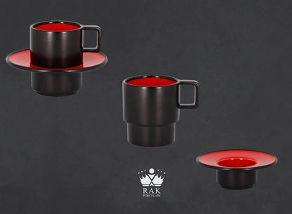 Fire espresso cup and saucer