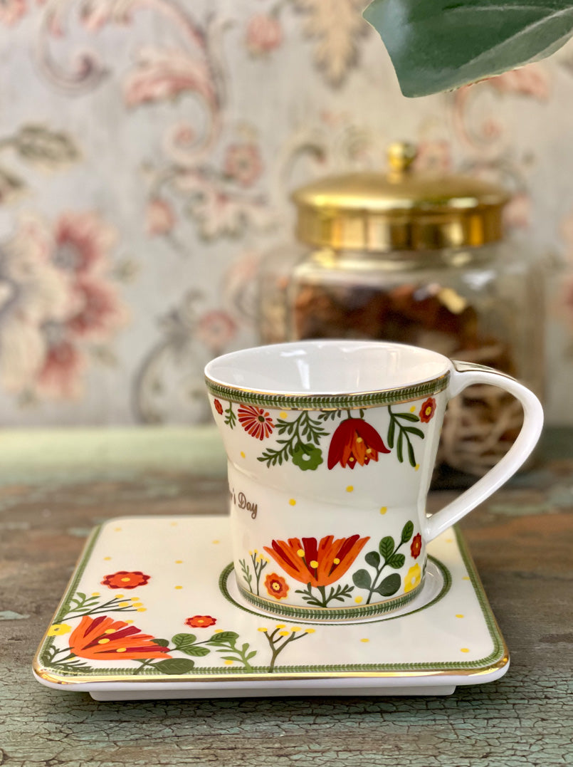 Spring Whisperer Coffee Mug and Saucer Set