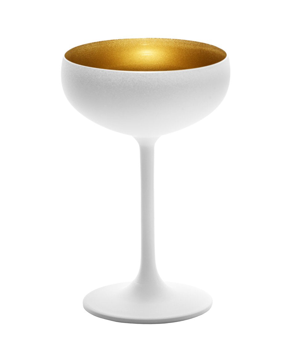 luxury champagne glass white and gold